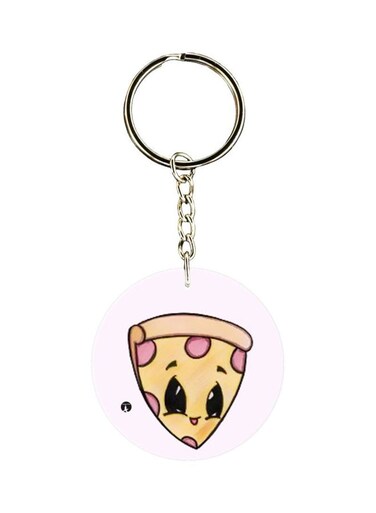 Pizza Printed Keychain