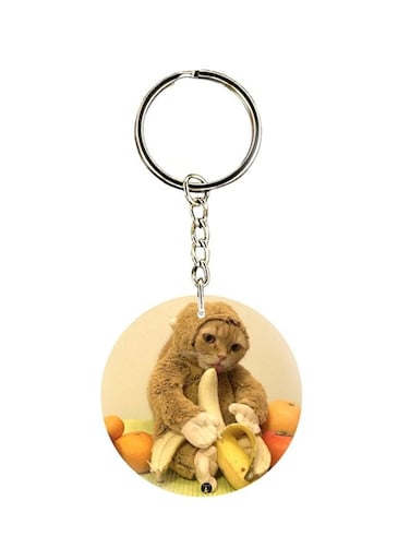 Cat Printed Keychain