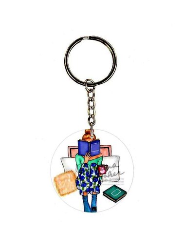 Cartoon Themed Single Sided Keychain