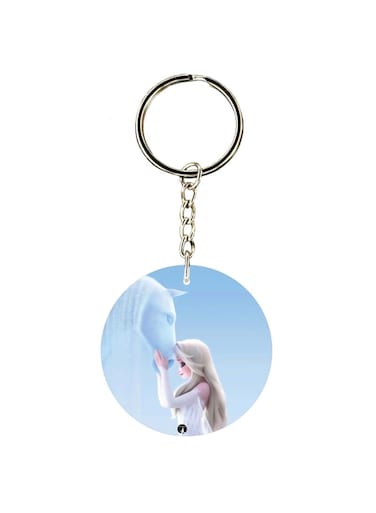 Cartoon Themed Single Sided Keychain