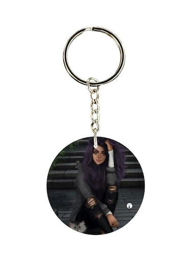 Character Printed Double Sided Keychain