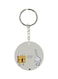 Double Side Lock And Key Printed Keychain