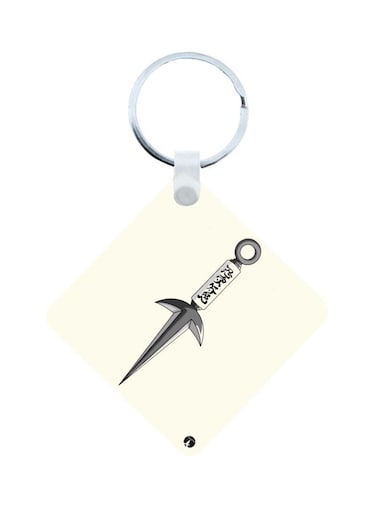The Anime Naruto Printed Keychain White/Black