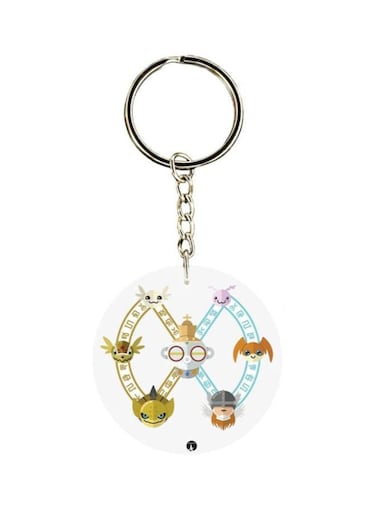 Anime Digimon Printed Keychain