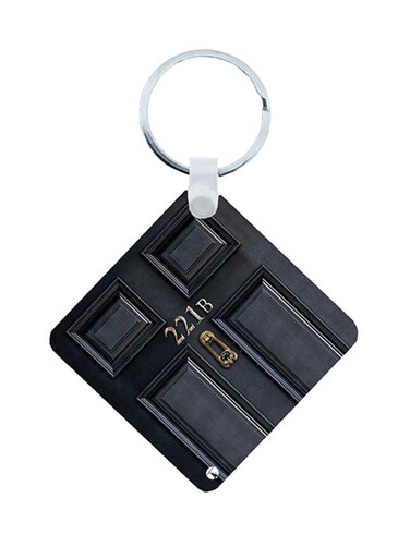 Sherlock Holmes Wooden Keychain