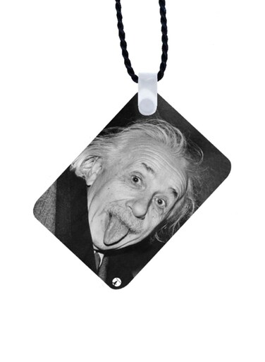 Albert Einstein Printed Car Mirror Pendant