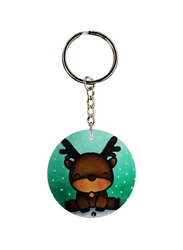 Double Sided Cartoon Printed Keychain