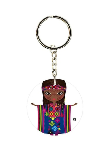 Cartoon Printed Double Sided Keychain