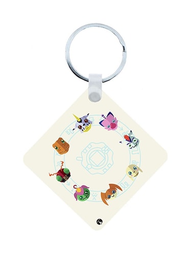 Digimon Anime Wooden Keychain