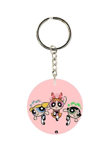 Cartoon Printed Dual Sided Keychain