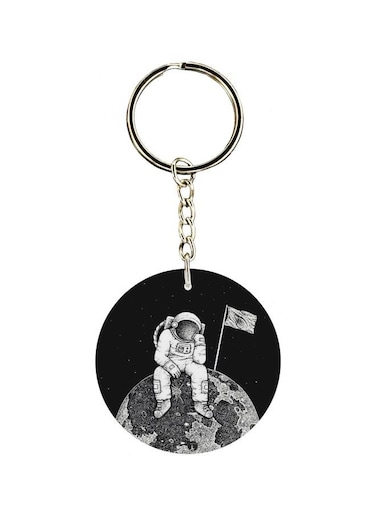 Astronaut Printed Double Sided Keychain
