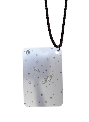 Space Printed Car Mirror Pendant