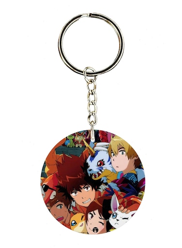 Double Sided Anime Digimon Printed Keychain