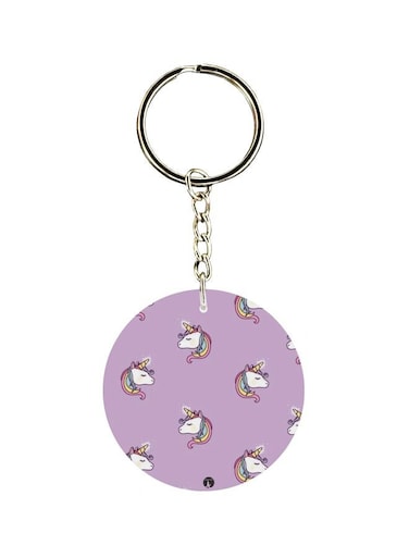 Unicorn Printed Single Sided Keychain