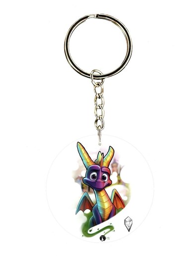 Spyro Double Side Printed Keychain
