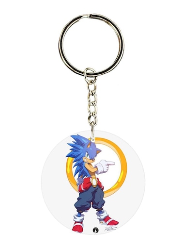 Double Sided Sonic Printed Keychain