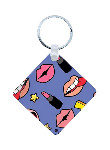 Mouths Wooden Keychain