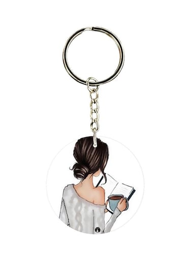Cartoon Themed Single Sided Keychain