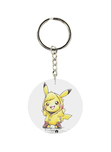 Single Sided Pikachu Themed Keychain