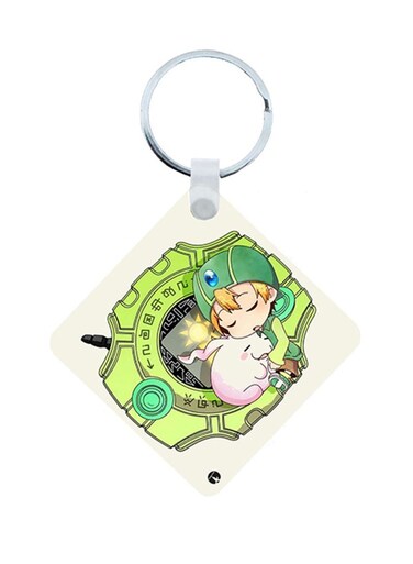 Digimon Anime Wooden Keychain