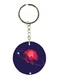 Double Sided Planet Printed Keychain