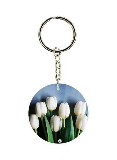 Flower Printed Keychain