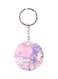 Girl And Unicorn Printed Double Sided Keychain