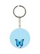 Butterfly Printed Double Sided Keychain