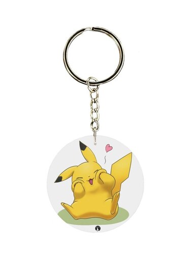 Single Sided Pikachu Cartoon Themed Keychain