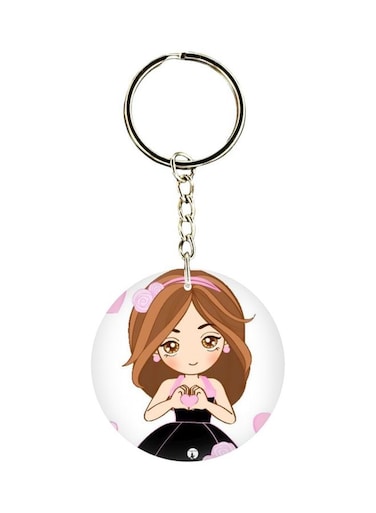 Girl Printed Keychain