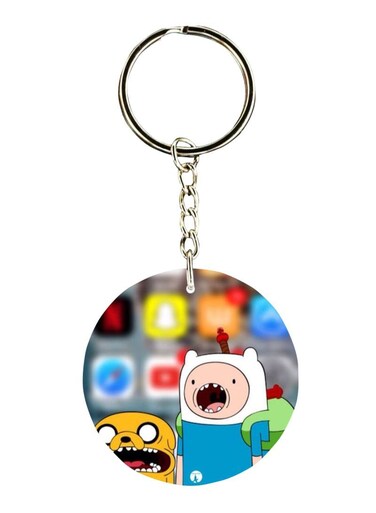 Double Sided Adventure Time Printed Keychain