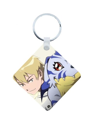 Digimon Anime Wooden Keychain