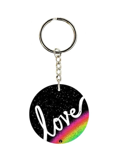 Love Printed Double Sided Keychain