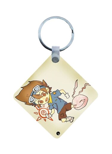 Digimon Printed Wooden Keychain