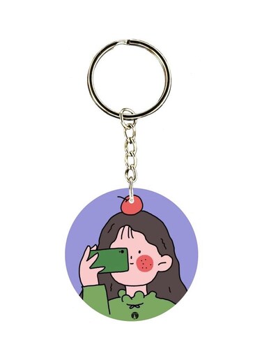 Printed Single Sided Keychain