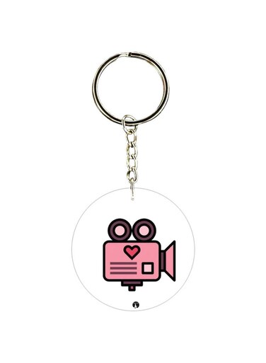 Video Recording Camera Printed Keychain