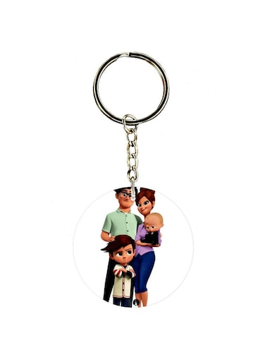 Cartoon Themed Single Sided Keychain