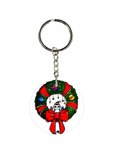 Double Sided Penguin Printed Keychain