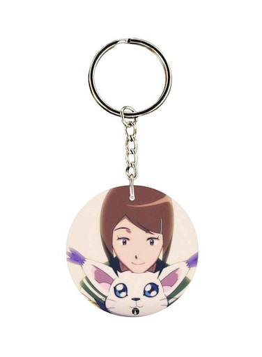 Double Side Digimon Anime Printed Keychain