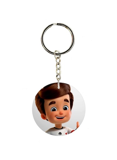 Cartoon Themed Single Sided Keychain