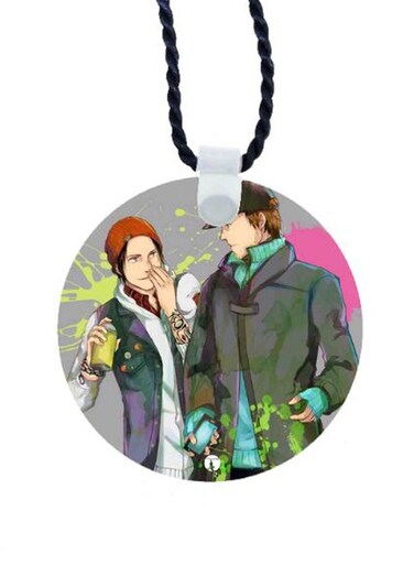 Infamous Second Son Printed Car Mirror Pendant