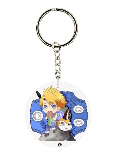 Double Sided Anime Digimon Printed Keychain