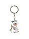 Cartoon Girl Printed Dual Sided Keychain