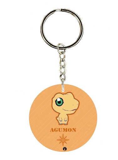 Anime Digimon Double Side Printed Keychain
