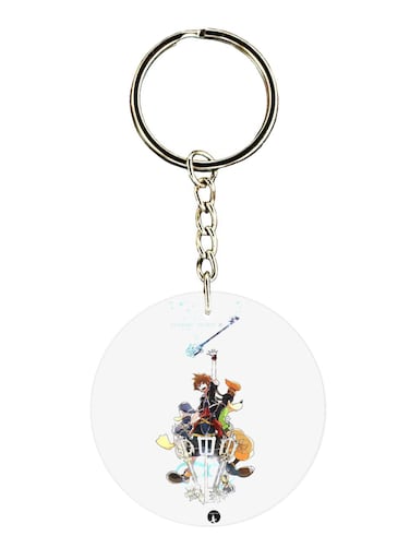 Double Sided Kingdom Hearts Printed Keychain