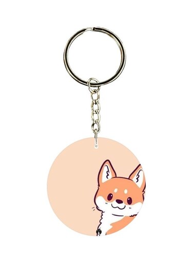 Cartoon Dog Printed Keychain