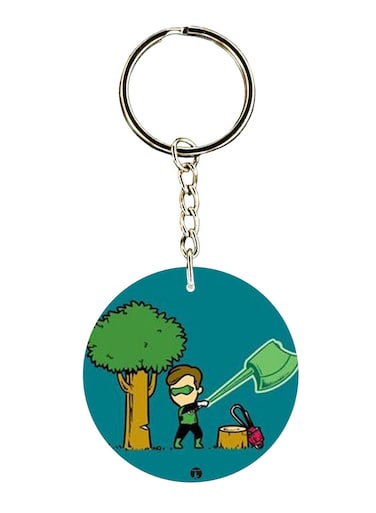 Double Sided Green Lantern Printed Keychain