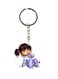 Cartoon Girl Printed Double Sided Keychain
