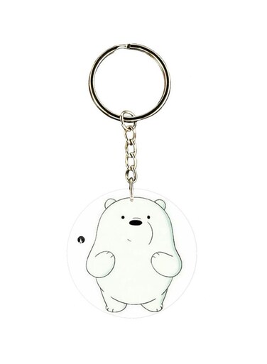Bear Printed Single Sided Keychain