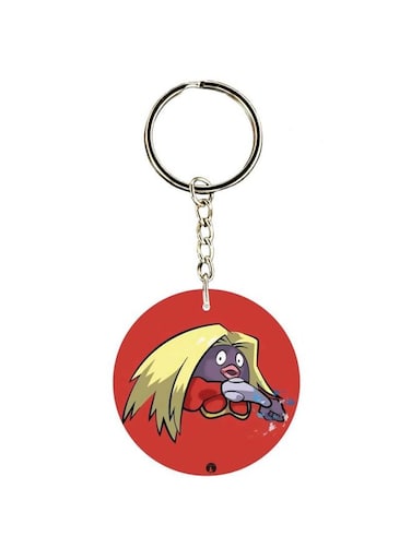 Cartoon Themed Single Sided Keychain